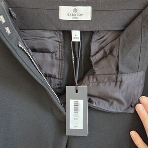 Babaton Pants Markova Dress Ankle Flat Front Black Classic 8